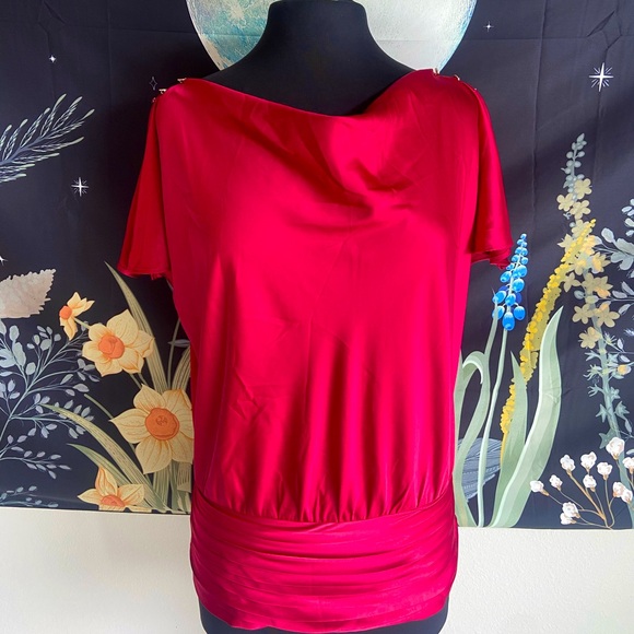 Crimson Red Blouse from White House Black Market - Picture 1 of 8